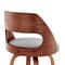 Armen Living Julius 30" Gray Faux Leather and Walnut Wood Bar Stool LCJUBAWAGR30 - alternate 9